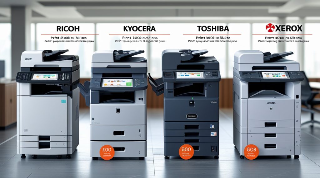 أفضل ماكينات التصوير في 2024 – مقارنة بين Ricoh و Kyocera و Toshiba و Xerox